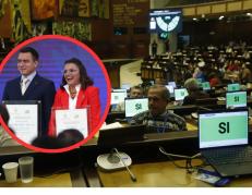 posesión de Daniel Noboa y María José Pinto