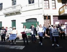 plantón vecinos centro histórico de Quito