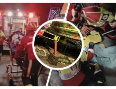 Jóvenes mujeres volaron desde un tagadá en el sector La Vicentina en Quito - Imagen del tagadá previo al accidente