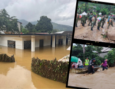 inundación en cantones de Zamora Chinchipe