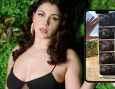 Valentina Nappi mostró una foto de una ecografía.