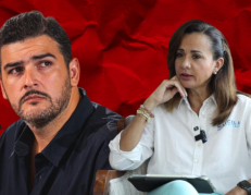 Aquiles Álvarez y Marcela Aguiñaga.