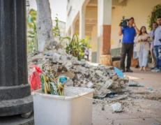 Santa Muerte encontrada en el centro de la ciudad