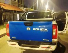 Este patrullero fue atacado por sujetos que se movilizaban en motocicletas en el norte de Machala
