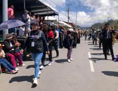 Foto. Más de mil policías participan en el operativo de seguridad por el desfile de la Mama Negra. (Gloria Taco)