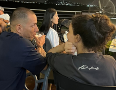 Luisao Rostro Económico y Mare Cevallos fueron captados en un restaurante de Guayaquil.