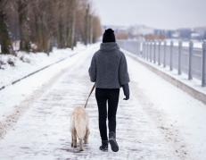 Caminar durante una nevada