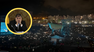 El borrego gigante que flotó sobre el concierto de Rog Waters en Quito.