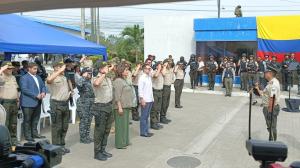 El presidente Daniel Noboa asistió a la presentación del nuevo armamento.