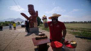 La escultura fue vandalizada, dice el alcalde de Moche.