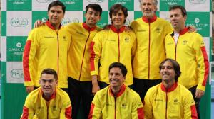 El equipo de Copa Davis de Ecuador que está en Grecia.