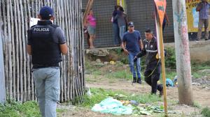 El cuerpo de Elby Raúl Ortiz Nazareno quedó en la esquina donde fue baleado.