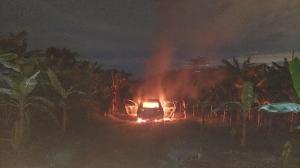 Vicente Washington López Bravo fue baleado y quemado en el interior de este vehículo.
