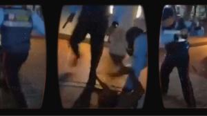 En el video se observa como el comerciante informal es golpeado