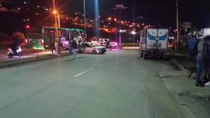 Los vehículos que sufrieron un accidente en Loja.
