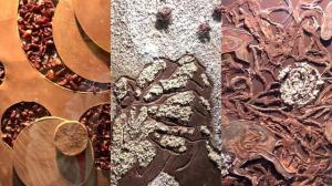 Las esculturas de los artistas Xavier Patiño, Saidel Brito y Marcos Restrepo sobre chocolate ecuatoriano.
