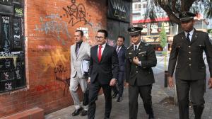 El jurista Erwin Romero acudió a la Inspectoría General de la Policía Nacional la mañana del jueves 16 de noviembre de 2023.