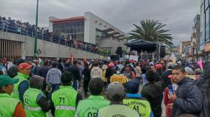 Alrededor de cuatro mil personas se unieron a la marcha por la seguridad en Pelileo.
