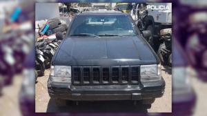 Este es uno de los vehículos recuperados por la Policía Nacional, según información del lunes 13 de mayo de 2024.
