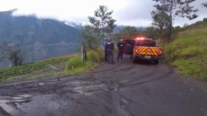 Comuneros -ubicados en la falda del volcán- ayudaron en la búsqueda.