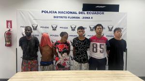 Seis personas fueron detenidas por la Policía Nacional.