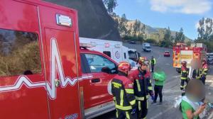 Accidente en la vía Pifo Papallacta.