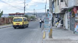 La zona del crimen en el barrio quiteño Martha Bucaram.