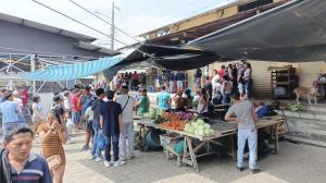 El mercado municipal de Paján, escenario de un crimen.