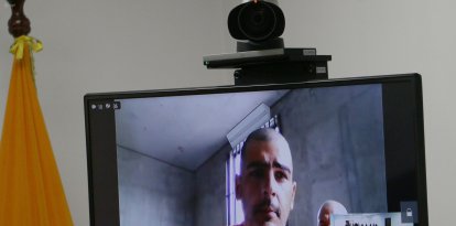 El alcalde de Guayaquil, Aquiles Álvarez, se conectó desde la Cárcel del Encuentro.