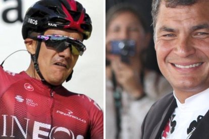 Richard Carapaz (d) ha estado muy activo en las redes sociales desde que inició el Tour de Francia.