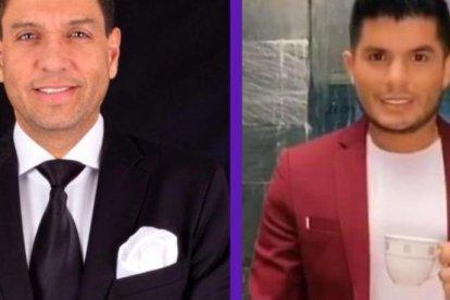 Esteban Burbano y el presentador de TV.