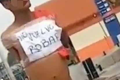 El presunto delincuente se dedica a vender agua por el sector, según dijeron testigos.