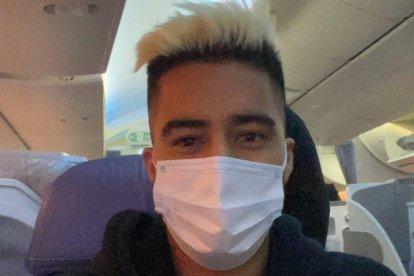 Christian Noboa y su pelo pintado de amarillo, lo estrenará ante Uruguay el martes 13 de octubre del 2020.