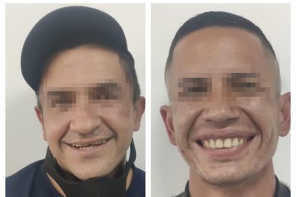 Los delincuentes sonrieron diente ante la cámara.