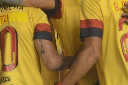 Festejo de Damián Díaz en la primera de Barcelona.