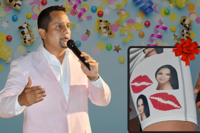 Larry Vite recibió unos calzoncillos personalizados como regalo de cumpleaños.