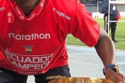 Jhon Jairo Espinoza, cuando con la Tricolor alcanzó el tercer lugar en el Mundial de Polonia 2019.