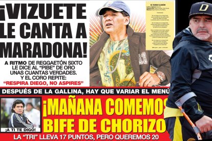 Portada de EXTRA del 9 de junio del 2009 con Maradona en la polémica.