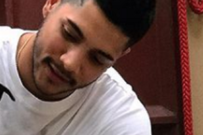 David con Drako, el día que lo adoptó y llegó a su hogar.