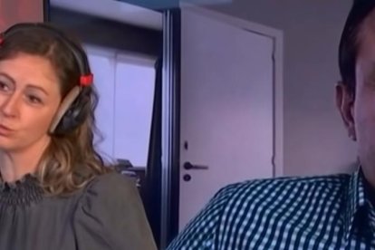 La entrevistadora y el político tomaron con humor lo sucedido.