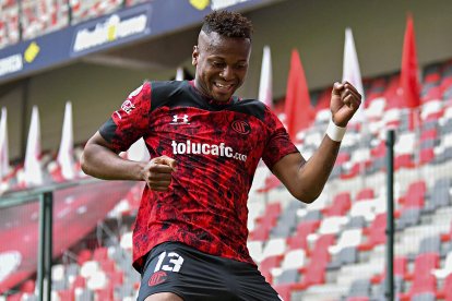 Michael Estrada y su segundo gol con el Toluca en el 2021.