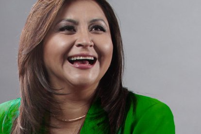 La candidata por Alianza PAIS Ximena Peña.