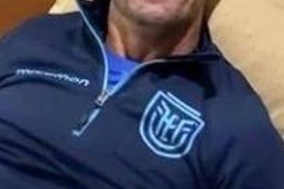 Damián Díaz llegó a la concentración de la Tricolor.