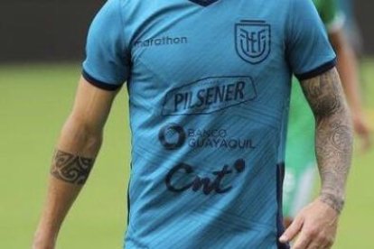 Damián Díaz en su primera convocatoria a la Selección Ecuatoriana.