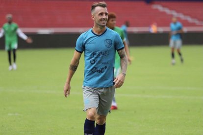 Damián Díaz en su primera convocatoria a la Selección Ecuatoriana.