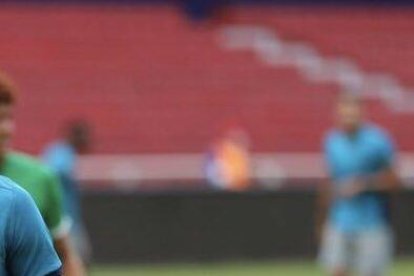 Damián Díaz en su primera convocatoria a la Selección Ecuatoriana.