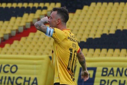 Damián Díaz marcó un bonito gol ante Técnico Universitario.