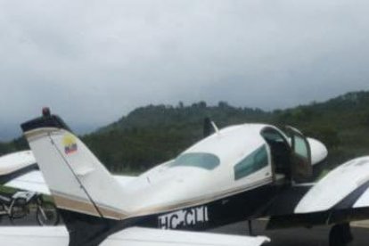La avioneta aterrizó en una pista privada de la comuna Manglaralto, Santa Elena