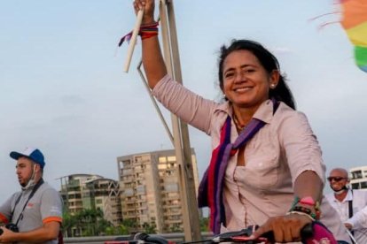 Virna Cedeño acompañó a Yaku Pérez como candidata a la Vicepresidencia por Pachakutik.