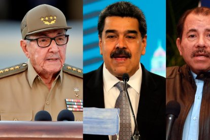 Raúl Castro, Nicolás Maduro y Daniel Ortega, entre los mandatarios cuestionados.